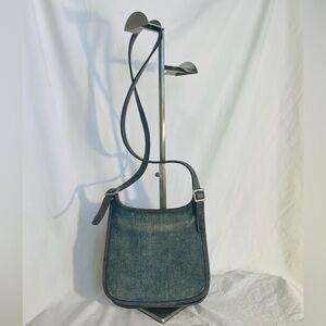 Coach 8114 Hippie Blue Denim Leather Crossbody Flap Bag Made in Costa Rica